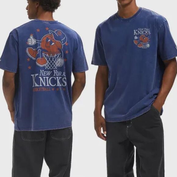 New Era 100% Cotton Mineral Wash New York Knicks Basketball Medium Weight Short - Picture 1 of 12